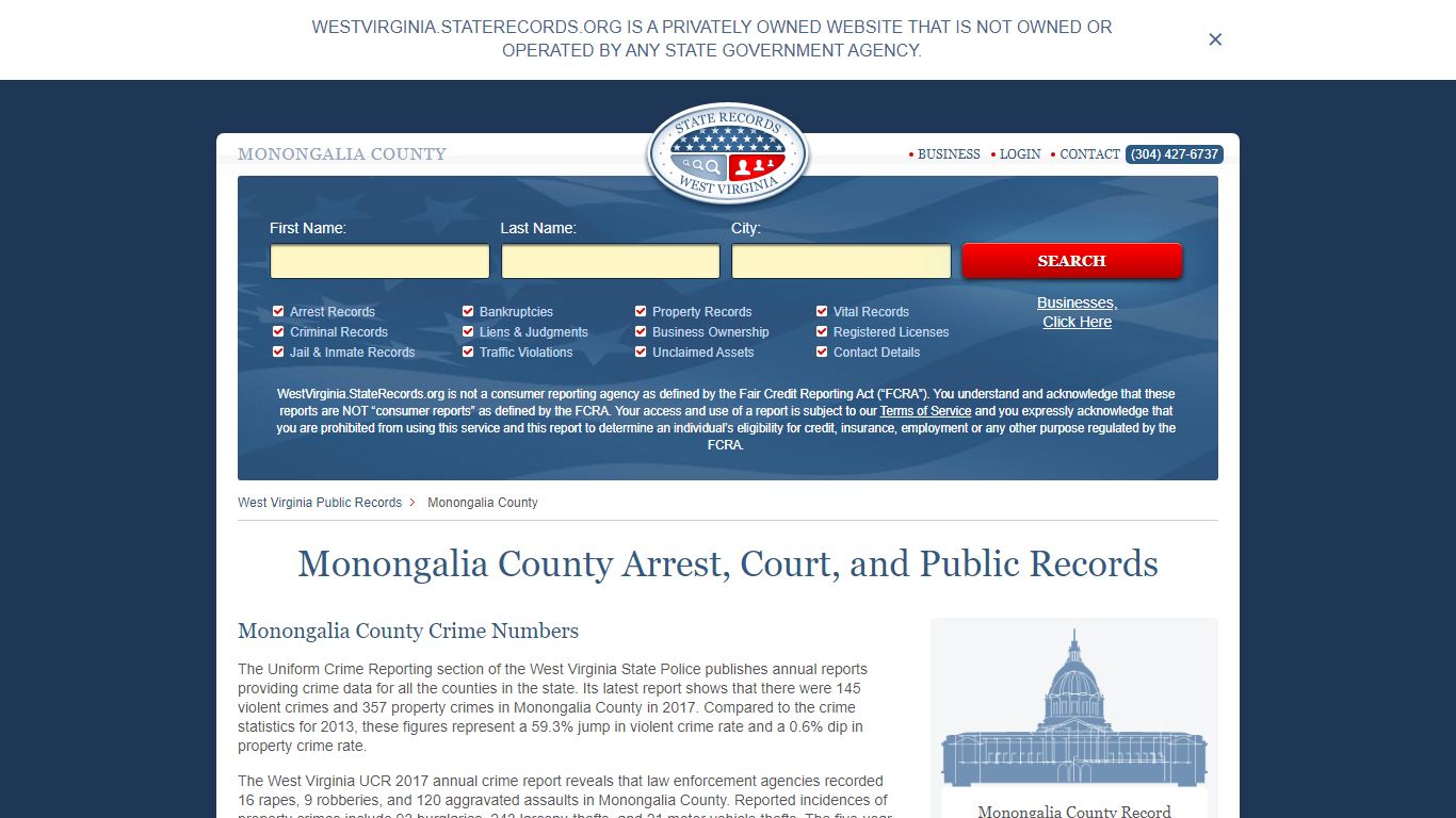 Monongalia County Arrest, Court, and Public Records