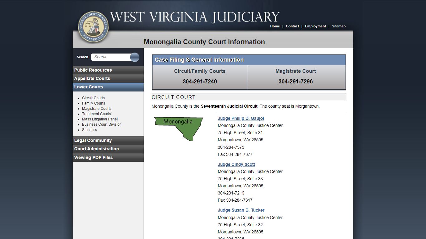 Monongalia County Court Information - West Virginia Judiciary