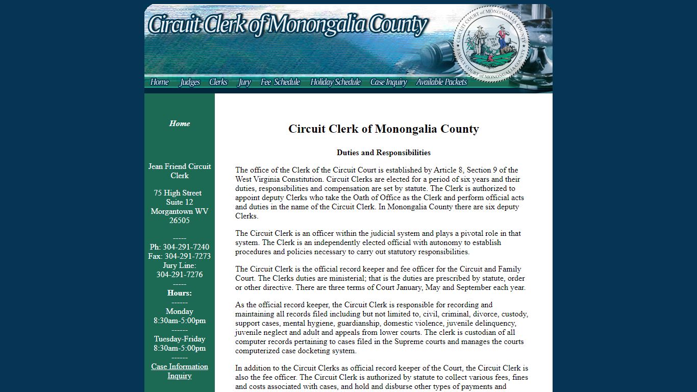 Circuit Clerk of Mon County